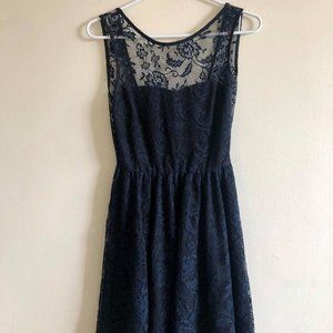 Blue lace dress